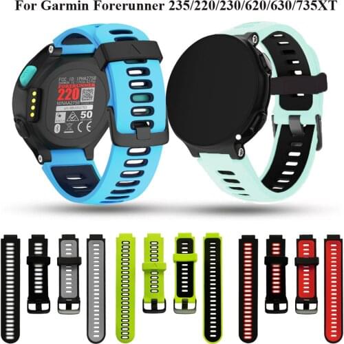 Silicone Strap For Garmin Forerunner 235/220/230/620/630/735XT Watch Band Bracelet Accessories Sports Replacement Wristband Belt