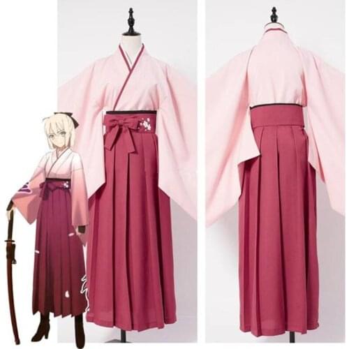 Fate/Grand Order Sakura Saber Kimono Cosplay Costume For Women and Girls