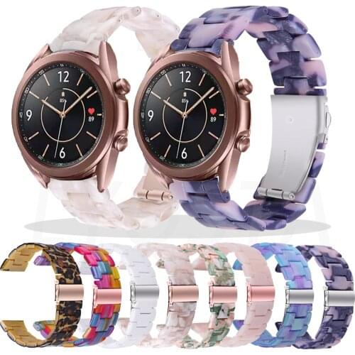20mm Light Resin Bracelet for Samsung Galaxy Watch 3 41mm Band 42mm/Active 2 1/40 44mm/Gear S2 Classic Wrist Strap Belt ремешок