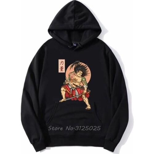 Tattooed Samurai Hoodie Japanese Art Unisex Hanukkah Aesthetic Tumblr Men Fleece Sweatshirt Hoody Streetwear Anime Hoodies