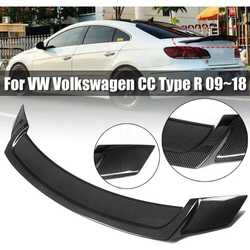 Carbon Fiber Car Rear Trunk Spoiler Wing Lip for VW Volkswagen VW CC Type R 2009 2010 2011 2012-2018 Rear Trunk Spoiler Wing Lip