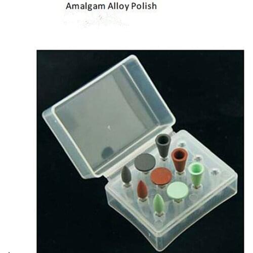 45 Pieces /Lot (5 Boxes) Dental Silicon Rubber Polisher Burs Kits Grinding Drill Low Speed For Amalgam Alloy Metal Polishing