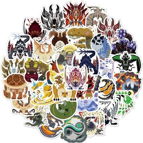10/30/50/100pcs New Monster Hunter Graffiti Bike Kettle Helmet Trolley Case Notebook Car Mobile Phone Refrigerator Stickers