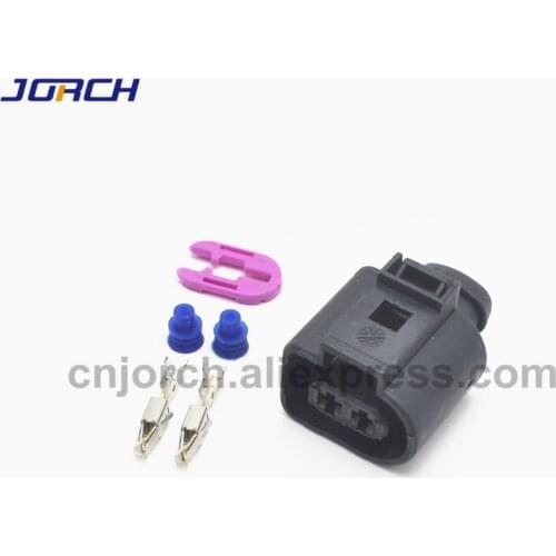 10 sets 2 pin 3.5mm plug automotive wiring harness connector 1J0973722 electrical horn sensor connectors 1J0 973 722