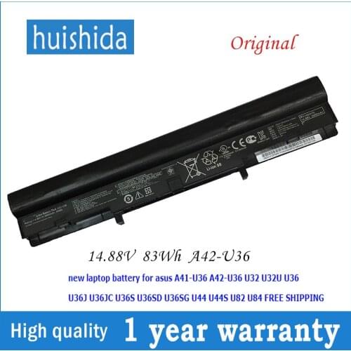 14.88V 83Wh A42-U36 New original laptop battery for Asus A32-U36 A41-U36 A42-U36 U44/U82/U82U U32/U36J/U36JC/U36S