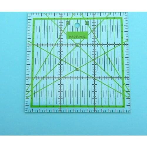 15*15CM Green Square Quilting Ruler DIY Sewing Patchwork Drawing Cutting Ruler Designer Assist Ruler Sewing Craft Accessories