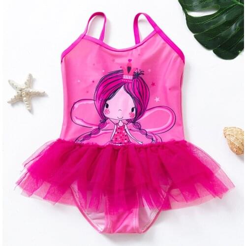 2021 Girls Swimsuit 2-6 Years Infant Girls Swimwear One Piece Little Girl Style With Lace Bathing Suit