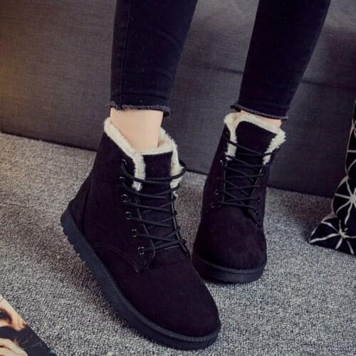 2021 Winter Women Shoes Warm Women Boots Female Ankle Snow Boots Lace-Up Winter Shoes Woman Botas Mujer Plush Booties WSH3132