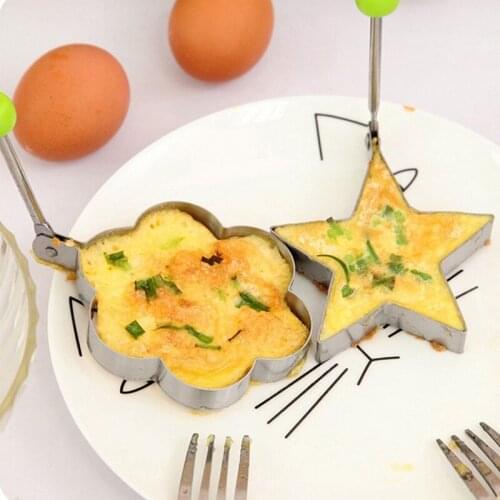 4 Style Stainless Steel Fried Egg Shaper Mould Omelette Decoration Frying Egg Pancake Cooking Tools Kitchen Accessories Tools