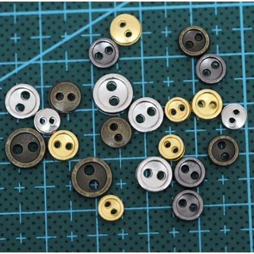 50pcs/lot mini buttons 3mm4mm5mm6mm7mm8mm DIY buttons small doll clothes metal buttons diy handmade doll button for blyth licca