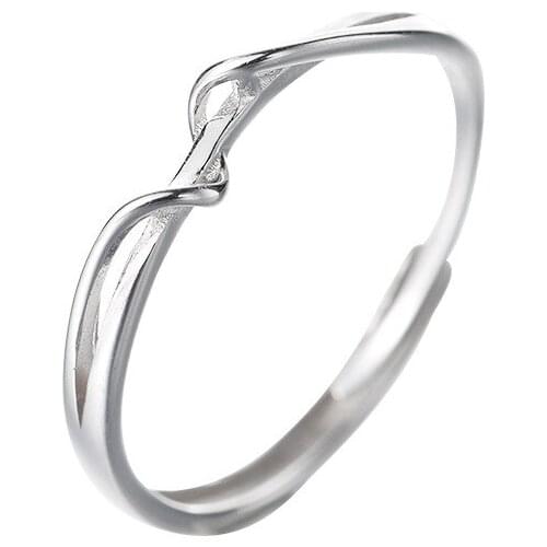 925 Sterling Silver Pin New Finger Winding Soft Simple Fashion Niche Design Cool Wind Temperament Open Finger Ring