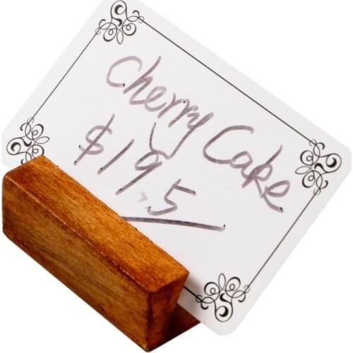 Acrylic Sign Holders Wood Table Numbers Display Stands Place Card Holder Perfect for Shop Wedding Dinner Party Events Decoration