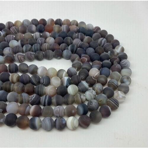 4-12mm Natural Frosted Green Opal Chalcedony Round Persian Gulf Agate Gems Stone Spacer Beads For Jewelry Making DIY Bracelet