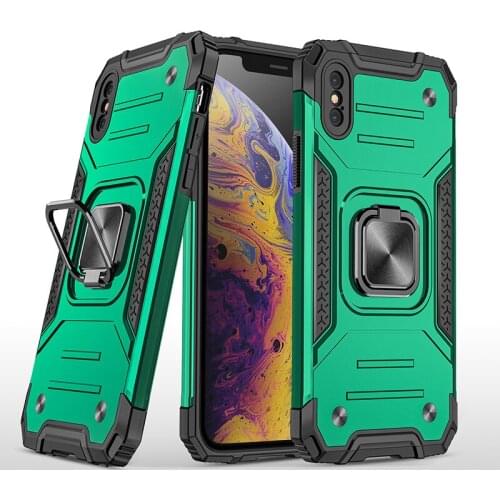 Armor Shockproof Case for iPhone X XR XS MAX Military Drop Protective Defender Magnetic Holder Cover