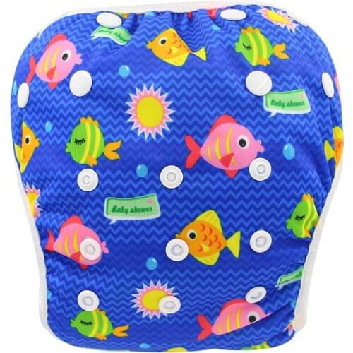 Ohbabyka Baby Swim Diapers Adjustable Cloth Diapers for Swimming Waterproof Pool Pant Baby Diaper Nappies Reusable Diapers Cover