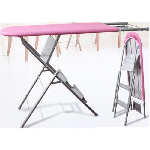 Home Furnishing Folding Vertical Ironing Board Rack Large Reinforced Dual-use Ladder Ironing Hanger Ironing Board Rack
