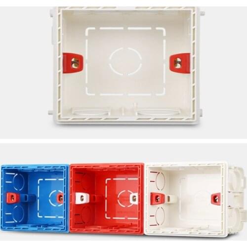 Atlectric Mounting Box Cassette Switch Socket Junction Box Hidden Concealed Internal Mounting Box Type 86 White Red Blue Box