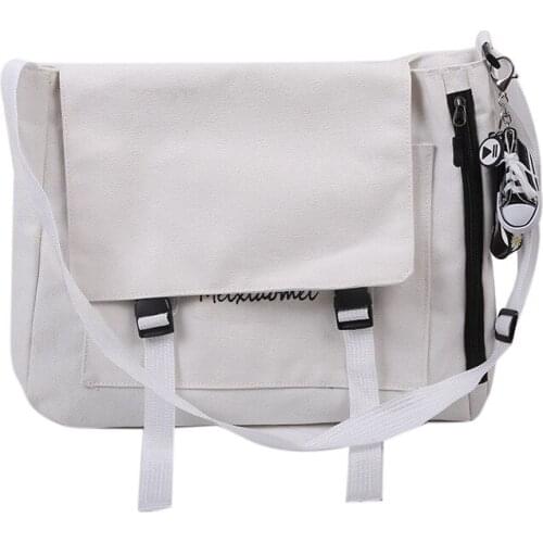 PURFAY Canvas Capacity Women Shoulder Bag Cotton Tote Shopper Bag Eco Reusable Travelling bag Cloth Messenger Bag