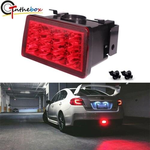 Gtinthebox Red/Clear Lens F1 Style strobe LED Rear Fog Light Kit For 2011-up Subaru WRX STi Impreza XV LED Rear Fog, Tail/Brake