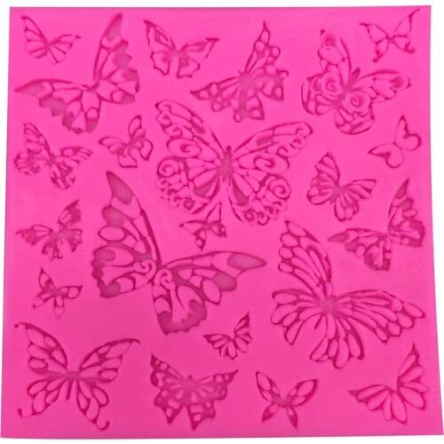 Angel Wings Food grade 3D fondant cake silicone mold Butterfly for Reverse forming polymer clay chocolate decoration tools F0335