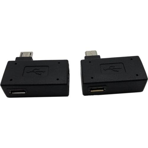 Micro Adapter USB 2.0 Female to Male Micro OTG Power Supply 2018 Port 90 Degree Left 90 Right Angled USB OTG Adapters