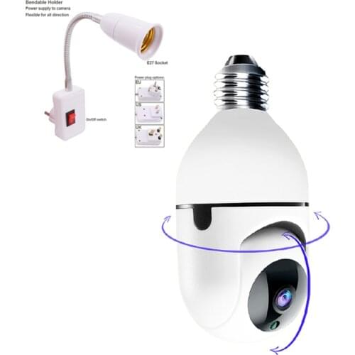 Video Surveillance Cameras with Wifi Mini E27 Bulb Socket Cloud Storage Remote View Home Protection Smart Device Alarm Push