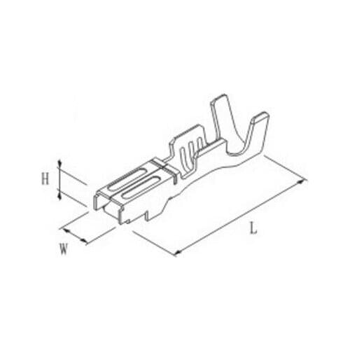 200/500/1000pcs/lot 2.3mm Crimp Terminals (pins) For Furukawa Connector, Replacement of RFW-F-050/RFW-F-125