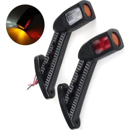 Pair 24V Car LED Side Marker Light Turn Signal Indicator Stop Lamp Waterproof Durable Outline Trailer Truck RV Lorry Caravan