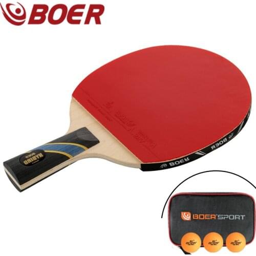 One Piece 7 Layers Ayours Base WRB System Table Tennis Bat Racket Light Long Short Handle Ping Pong Paddle Racket Blade With Bag