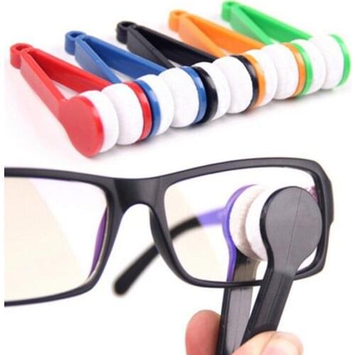 Hot sale Random Glasses Eyeglass Cleaner Brush Microfiber Spectacles Cleaner Brush Cleaning Tool Multi-Function Portable