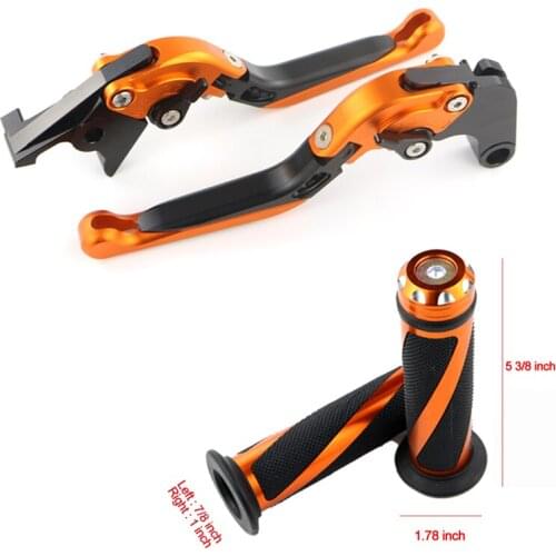 Fit For KTM 125 DUKE 2013 2014 2015 CNC Motorcycle Clutch Brake Levers And Handlebar Grips Foldable Extendable Adjustable