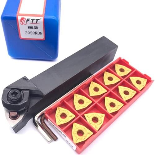 WWLNR2020K08 +WNMG080408 TM PC4025 Indexable External turning tool holder Lathe CNC Turning Cutter Lathe cutting tools