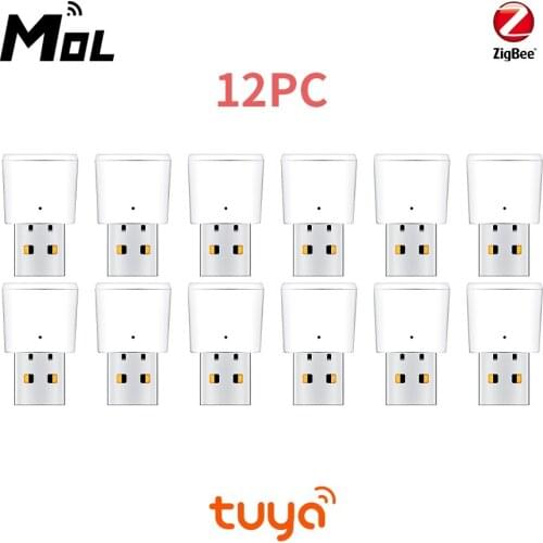 Tuya 12pcs Zigbee Signal Repeater USB Zigbee Hub Signal Expand 20-30M Smart Home Automation Module