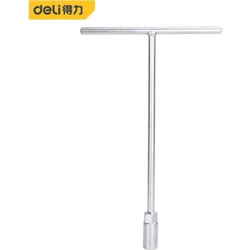 Deli Universal T-bar Socket Spanner 14mm Socket Wrench Nut Spinner Chrome Vanadium Auto Motorcycle Professional Tools Hand