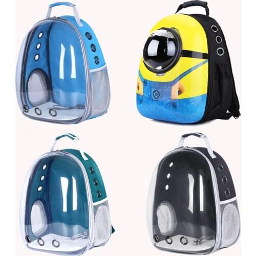 High Quality Astronaut Outdoor Carrying Breathable Space Capsule Travel Bag Portable Transparent Pet Carrier Cat Dog Backpack