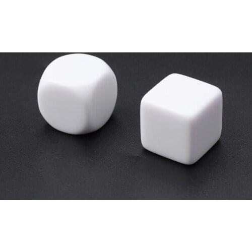 X5QF 10pcs 18mm DIY Blank Dice Acrylic Polyhedron Teaching Engraving Write Kid Toys