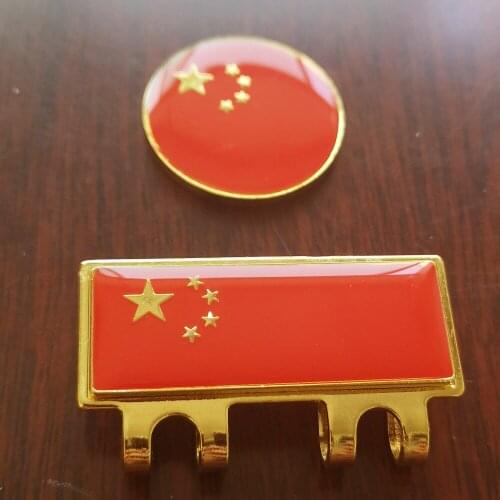 Cation 1set golf ball marker square golden cap clips magnetic ball marker Φ 25mm brand new for Patriots overseas chinese golfer