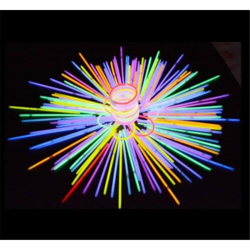 10Pcs Mix Color Glow Stick Safety Glow Stick Bracelet Necklace Neon Light Wedding Party Event Holiday Party Supplies Decoration