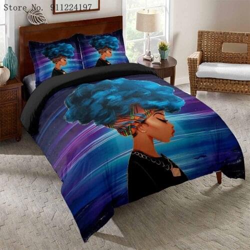 3D African Woman Printing Duvet Cover Set King Queen Single Bedding Sets Kids Boys Girls Bed 2/3 Pcs Quilt Comforter Covers