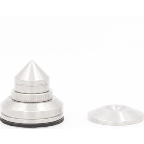 4x 28mm HiFi Stainless Steel Speaker Spike Isolation Feet Cone Pad Amp