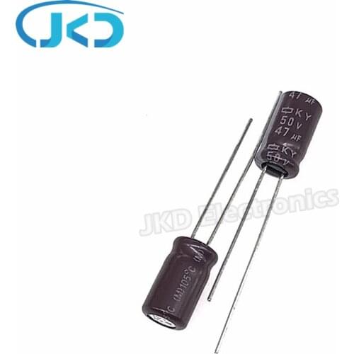 50pcs/Lot 47UF 50V Japan NCC KY Series 6.3*11mm Low ESR Long Life 50V47UF Aluminum Electrolytic Capacitor NIPPON CHEMI-CON