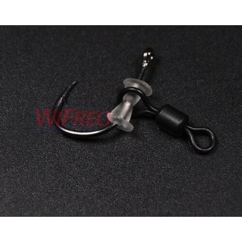 50pcs Clear Rubber Shank Stops for Sliding Ring on D-RIG Carp Hook Pop up Set Up Stoper Fishing Hook Terminal Tackle