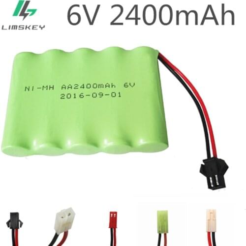 6V 2400mAh For Rc toys Cars Tanks Robots Guns NiMH Battery AA 6v 700mah Batteries Pack 6 V 2400 mAh For Rc Boat