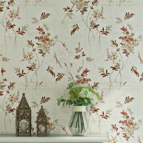 American Vintage Rustic Trea Branch Leaf Wallpaper For Walls 3d Mural Non-woven Wall Paper Roll Living Room Bedroom Wallcovering