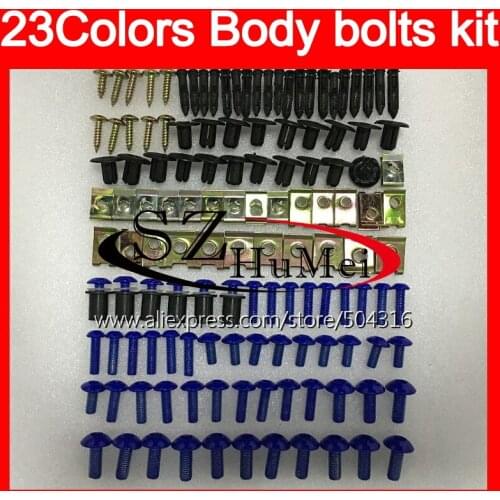 Fairing bolts full screw kit For YAMAHA YZFR6 98 99 00 01 02 YZF-R6 YZF R6 1998 1999 2000 2001 2002 Windscreen bolt screws Nuts