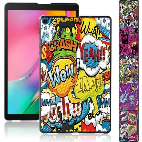 Case for Samsung Galaxy Tab A 10.1 2019 T510/T515 Graffiti Art Pattern Fashion Plastic Tablet Shell Cover + Free Stylus