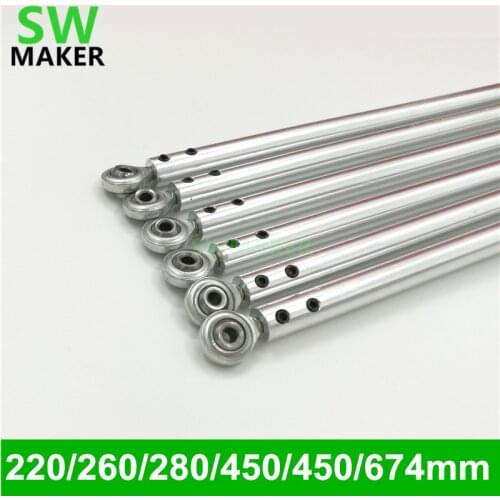 3D Printer aluminum alloy Diagonal Push Rod Arm + Rod End Bearing for Rostock Delta Kossel Mini