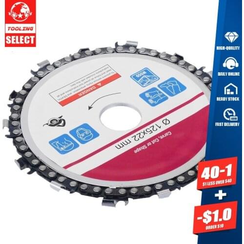 5 Inch 22mm Diameter 14 Tooth Chainsaw Disc For Angle Grinders Circular Saw Blade Wood Cutting Steel Carving Cut Carve