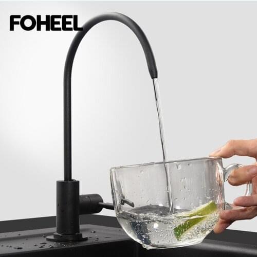 FOHEEL Water Purify Kitchen Faucet Kitchen Faucet Deck Mounted Mixer Tap Water Purification Feature Crane Sink Torneira