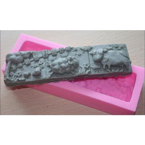 Soap Mold Cake Decorating Tools Manual Animal Soap Mold Toast Mold Ground Sheep Silicone Moulds Silicone Rubber PRZY